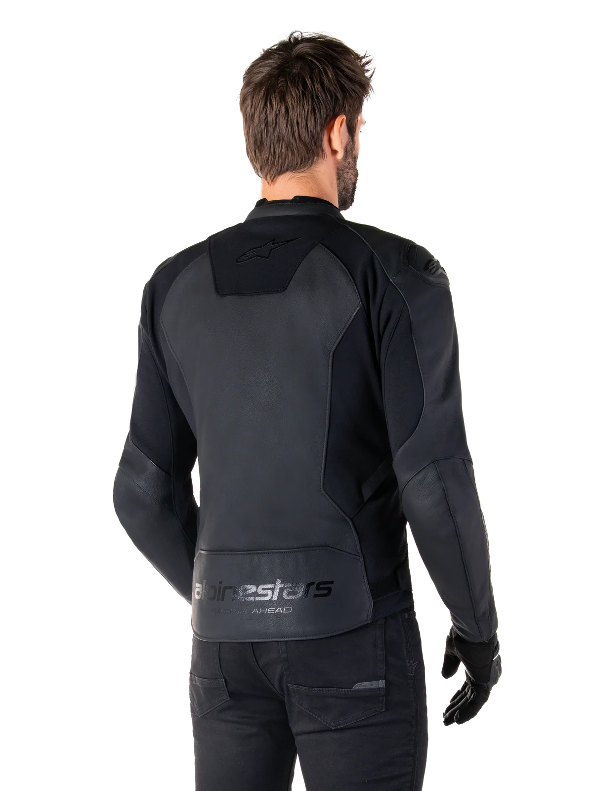 BLUSÃO ALPINESTARS DE COURO FASTER V3 PRETO