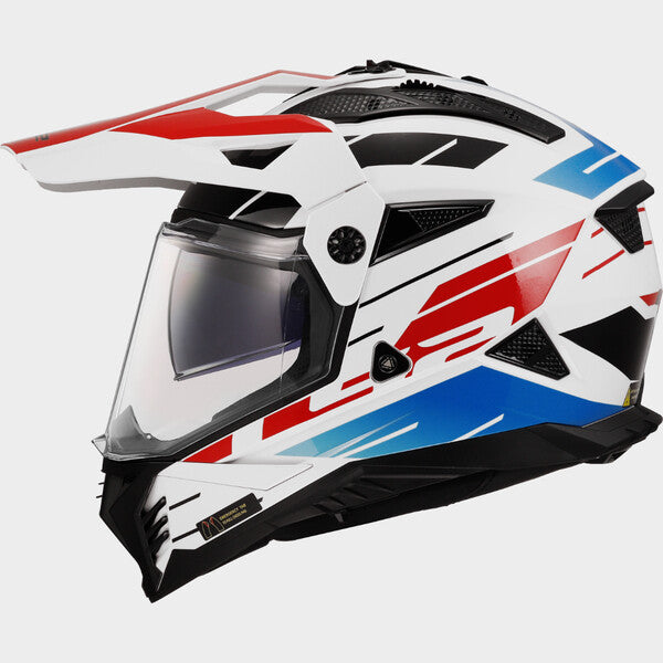 Capacete LS2 PIONEER II NAMIB BRANCO / AZUL / VERMELHO - Motoboxe