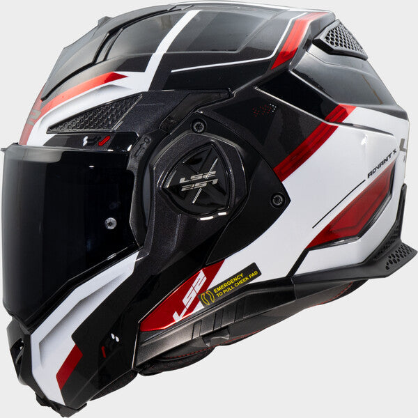 Capacete LS2 ADVANT X SPECTRUM BRANCO / VERMELHO