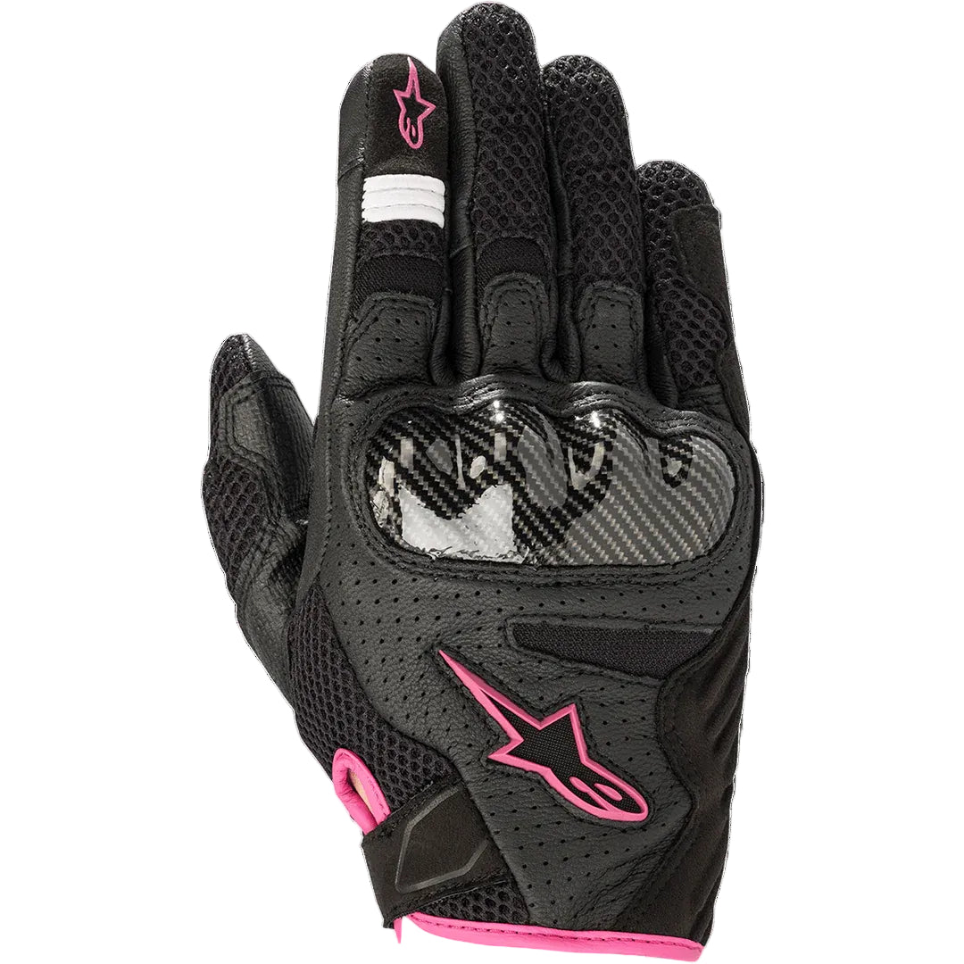 LUVAS ALPINESTARS STELLA SMX1-AIR V2 PRETO / ROSA - Motoboxe