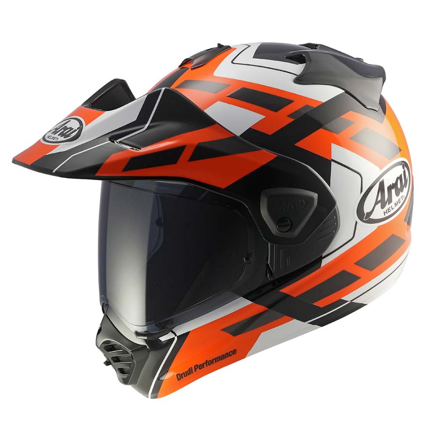 Capacete ARAI TOUR-X5 LARANJA / BRANCO / PRETO