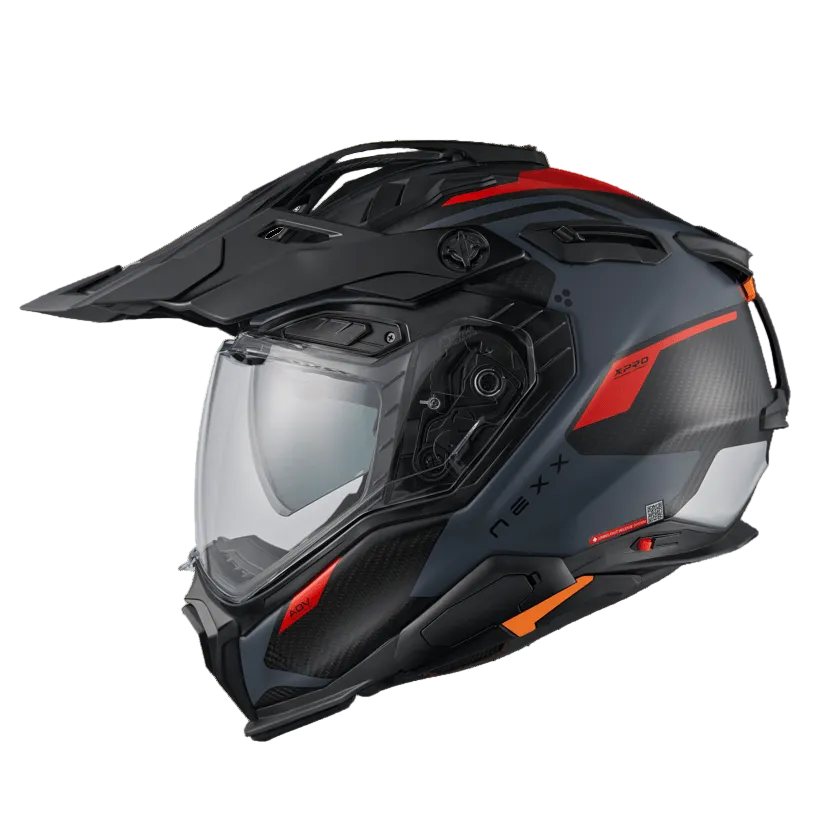 Capacete NEXX X.WED3 CARBONO KEYO CIZENTO / VERMELHO - Motoboxe