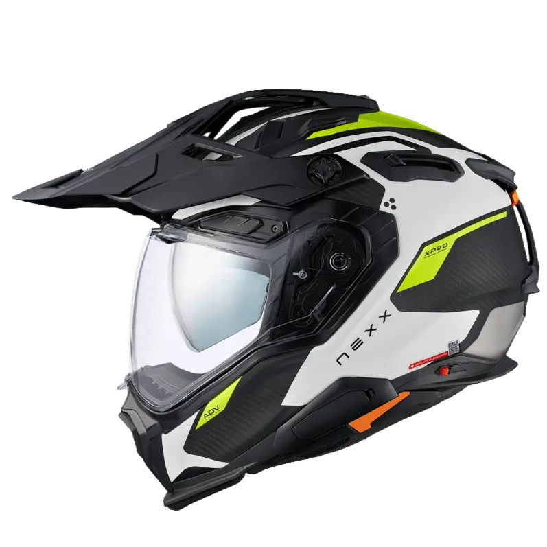 Capacete NEXX X.WED3 CARBONO KEYO BRANCO / NÉON - Motoboxe