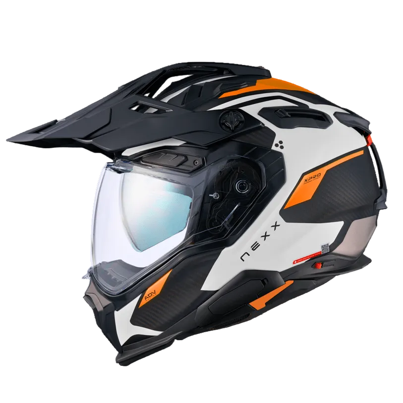Capacete NEXX X.WED3 CARBONO KEYO BRANCO / LARANJA - Motoboxe