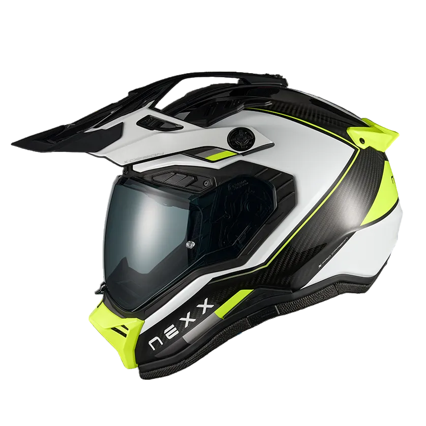Capacete NEXX X.RALLY RAID CARBONO BRANCO / NÉON - Motoboxe