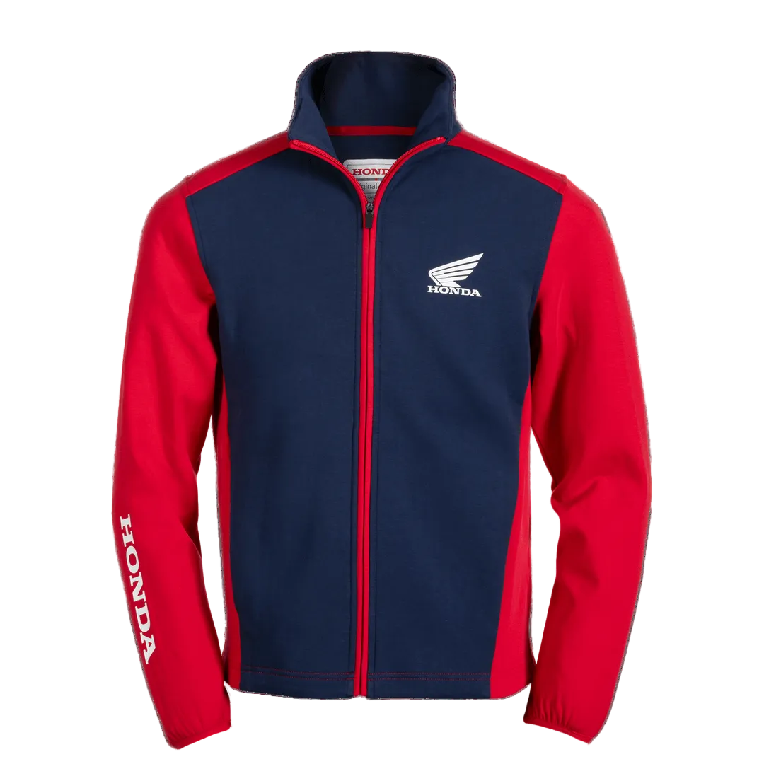 CASACO POLAR DESPORTIVO COM ASA HONDA EM VERMELHO MARINHO