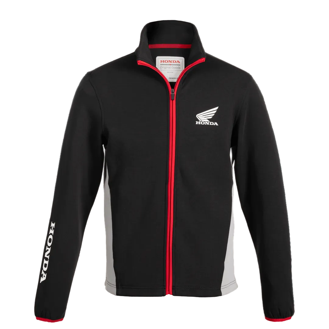 CASACO POLAR DESPORTIVO COM ASA HONDA EM PRETO