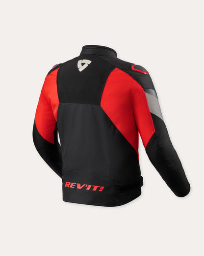 REV'IT BLUSÃO CONTROL H2O PRETO / VERMELHO - Motoboxe