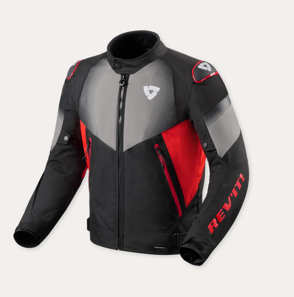 REV'IT BLUSÃO CONTROL H2O PRETO / VERMELHO - Motoboxe