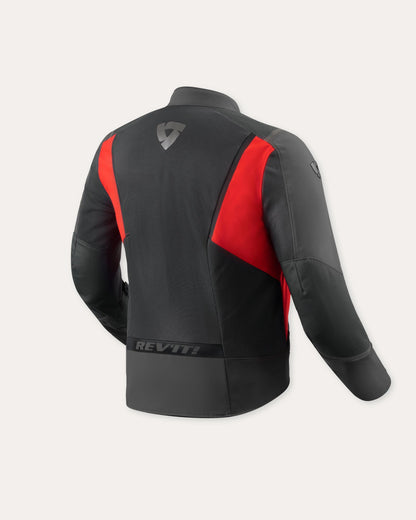 REV'IT BLUSÃO AIR WAVE 4 PRETO / VERMELHO - Motoboxe