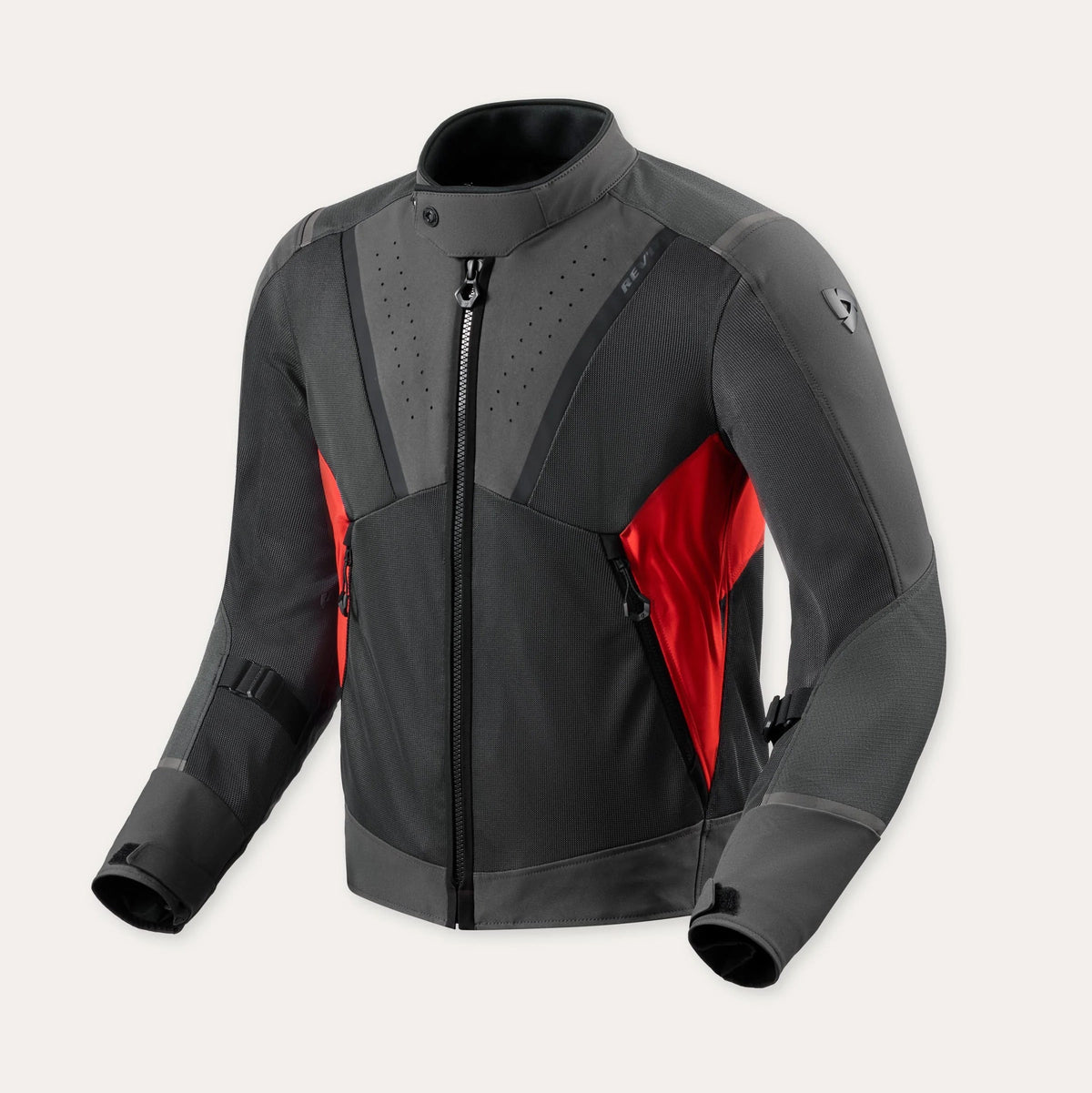 REV'IT BLUSÃO AIR WAVE 4 PRETO / VERMELHO - Motoboxe