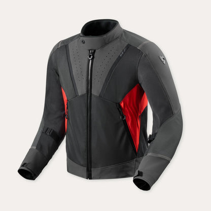 REV'IT BLUSÃO AIR WAVE 4 PRETO / VERMELHO - Motoboxe