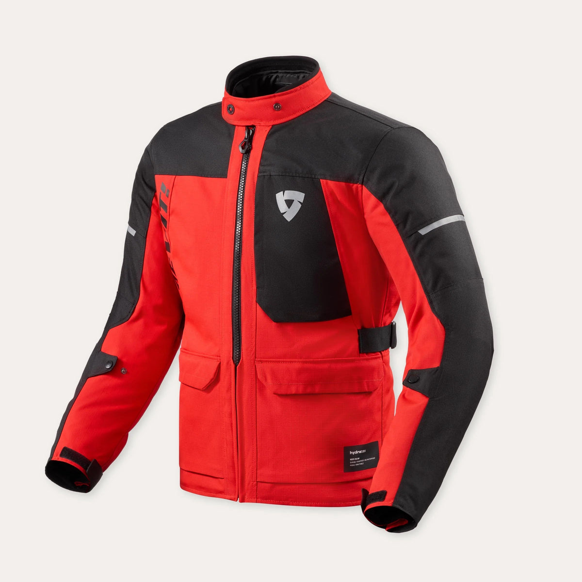 REV'IT BLUSÃO CONVERGENT H2O PRETO / VERMELHO - Motoboxe