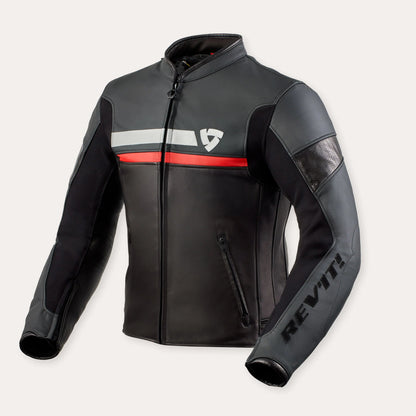 REV'IT BLUSÃO MILE PRETO / VERMELHO - Motoboxe