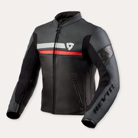 REV'IT BLUSÃO MILE PRETO / VERMELHO - Motoboxe