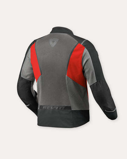 REV'IT BLUSÃO AIR WAVE 4 PRETO / VERMELHO / CINZA - Motoboxe