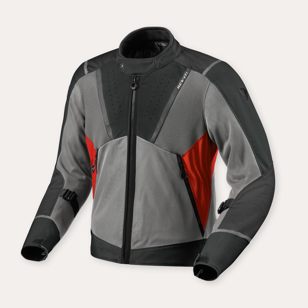 REV'IT BLUSÃO AIR WAVE 4 PRETO / VERMELHO / CINZA - Motoboxe