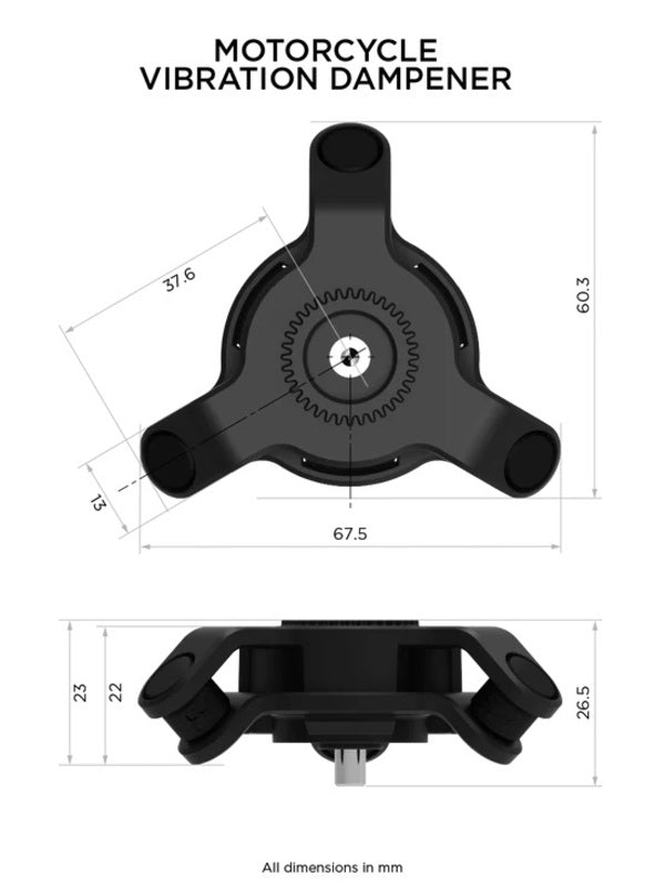 Amortecedor de vibrações QUAD LOCK - Motoboxe