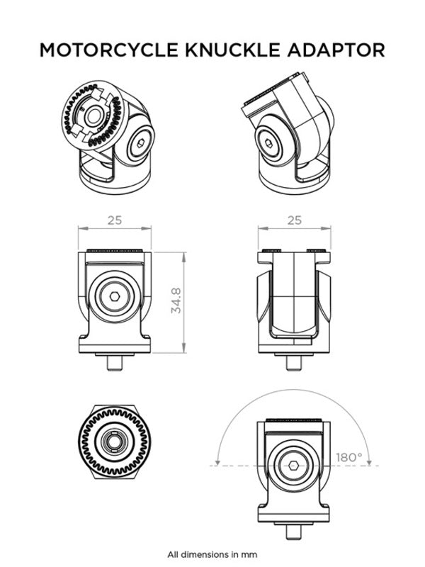 Adaptador de união QUAD LOCK - Motoboxe