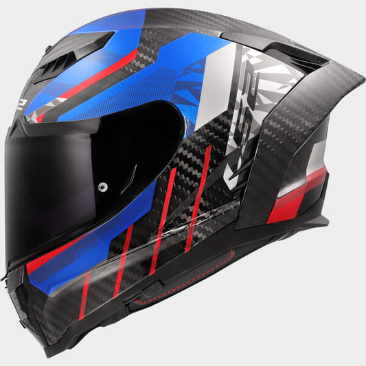 Capacete LS2 DRAGON CARBON TRAX AZUL