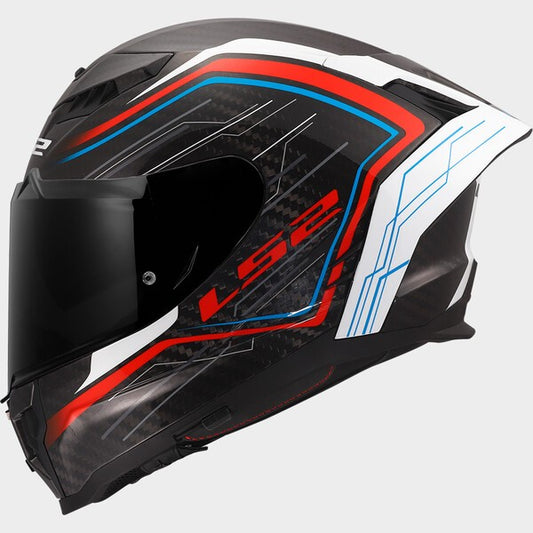 Capacete LS2 DRAGON CARBON SUBIC BRANCO / VERMELHO