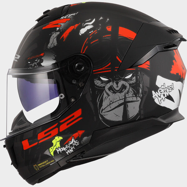 Capacete LS2 STREAM II ANGRY MONKEY - Motoboxe