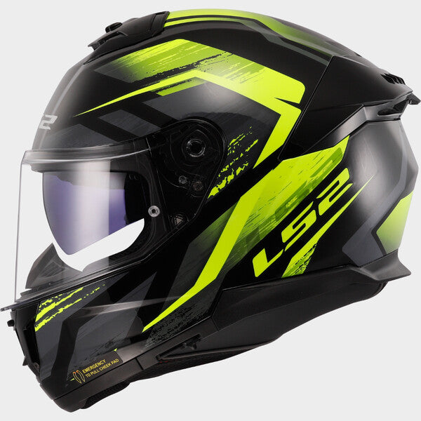 Capacete LS2 STREAM II FURY AMARELO - Motoboxe