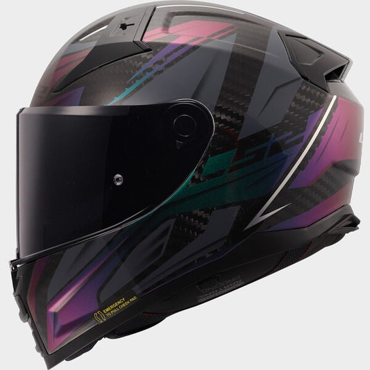 Capacete LS2 VECTOR II CARBON SAVAGE ROXO