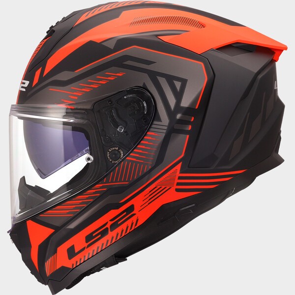 Capacete LS2 CHALLENGER II DRAVIX LARANJA - Motoboxe