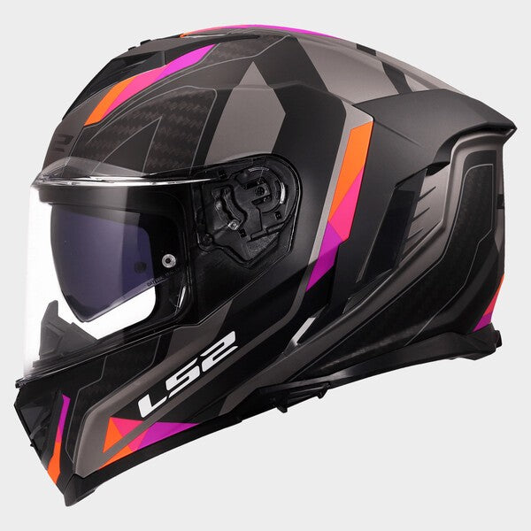 Capacete LS2 STORM III SPORTY LARANJA / PRETO - Motoboxe