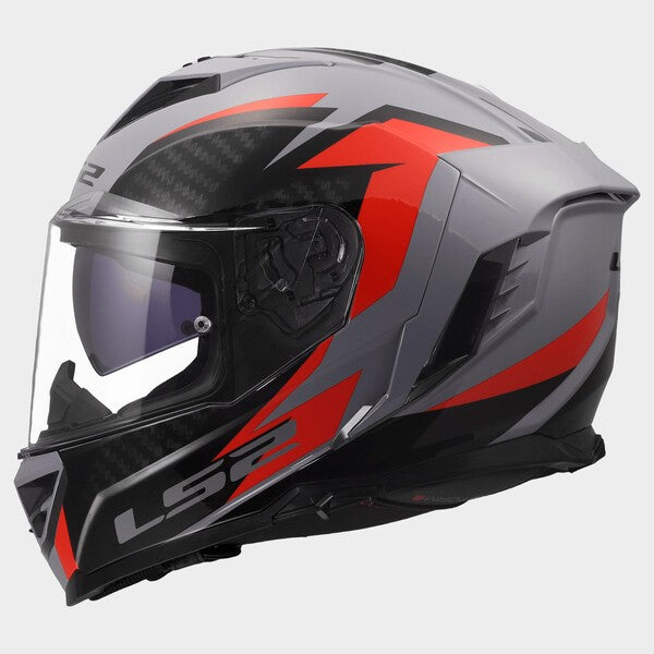 Capacete LS2 STORM III DYNAMO CINZA / VERMELHO - Motoboxe