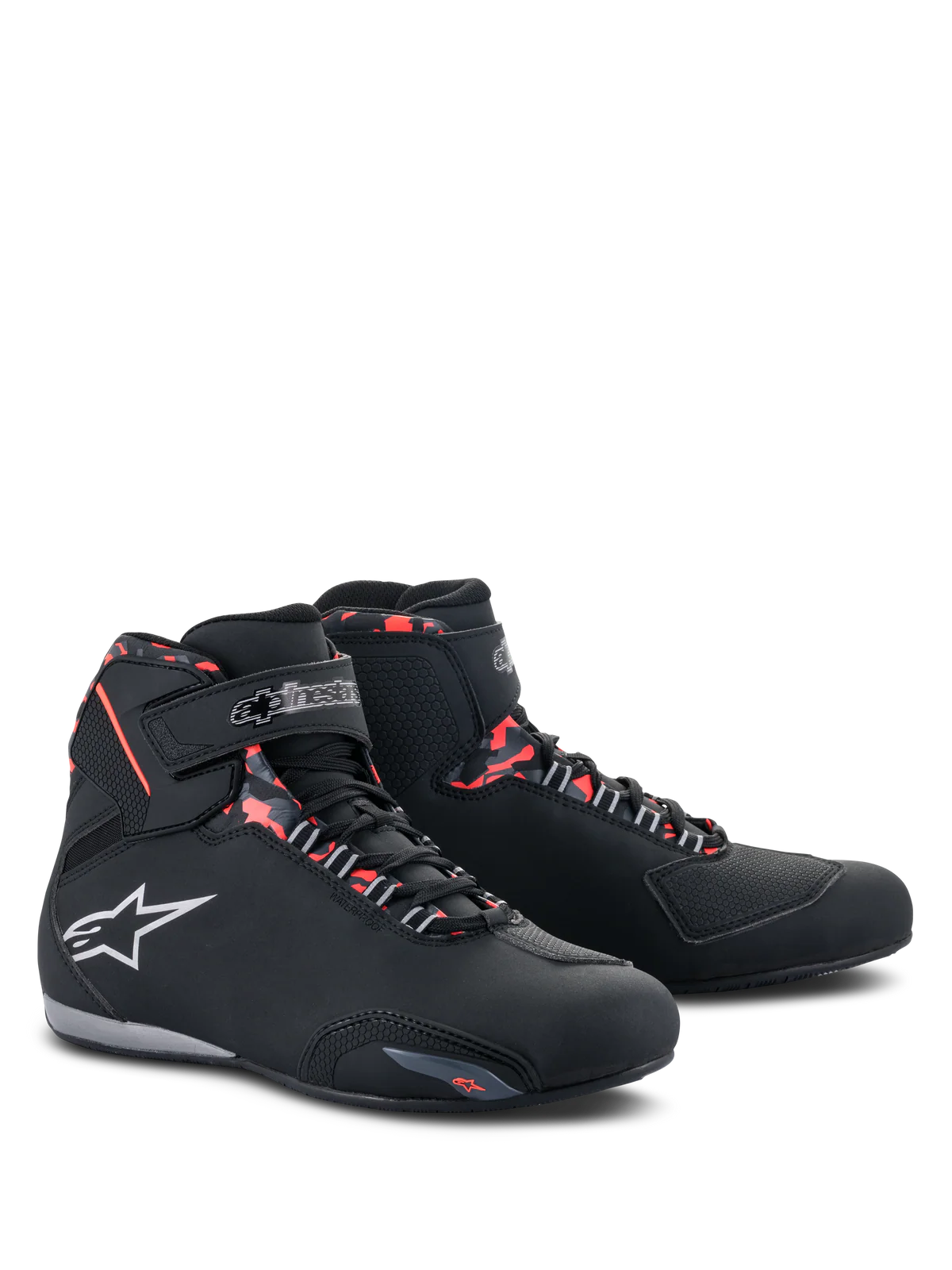 SAPATOS ALPINESTARS SEKTOR IMPERMEÁVEIS PRETO / VERMELHO - Motoboxe