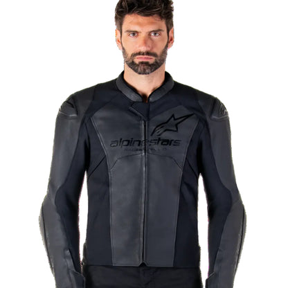 BLUSÃO ALPINESTARS DE COURO FASTER V3 PRETO