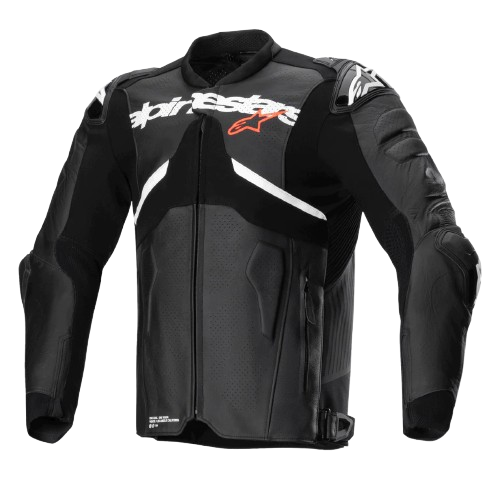 BLUSÃO ALPINESTARS DE COURO ATEM V5 PRETO / BRANCO