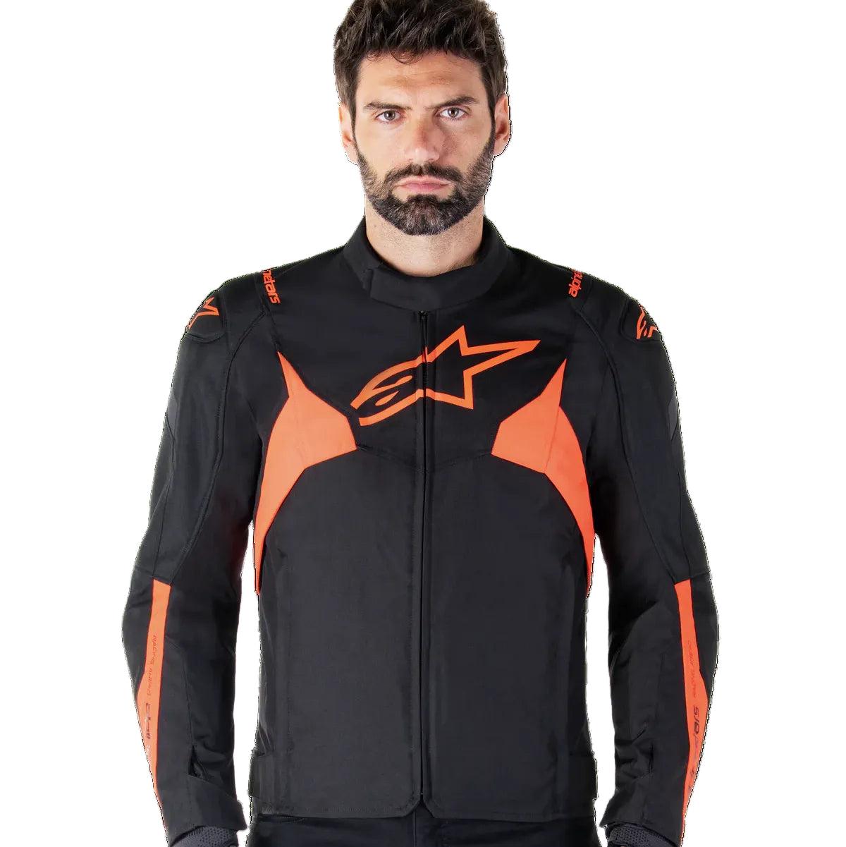 BLUSÃO ALPINESTARS T-JAWS V4 IMPERMEÁVEL PRETO / LARANJA - Motoboxe