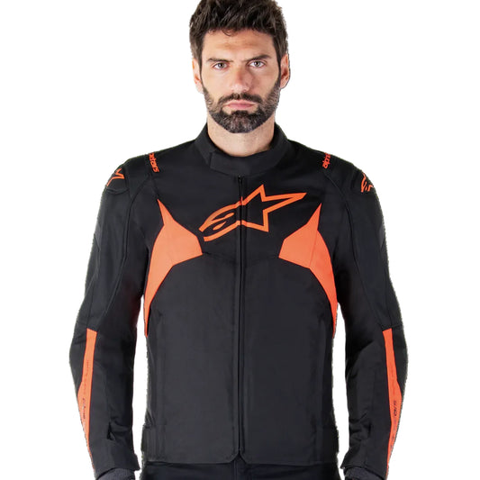 BLUSÃO ALPINESTARS T-JAWS V4 IMPERMEÁVEL PRETO / LARANJA - Motoboxe