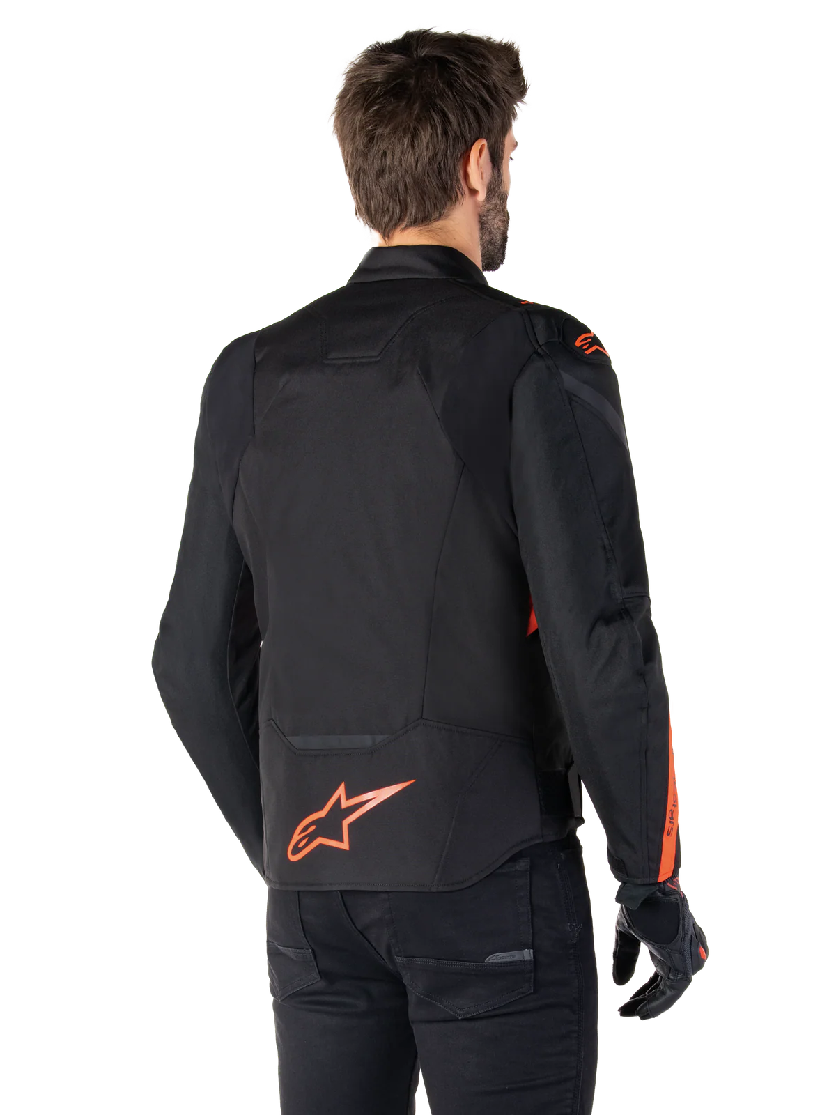 BLUSÃO ALPINESTARS T-JAWS V4 IMPERMEÁVEL PRETO / LARANJA - Motoboxe