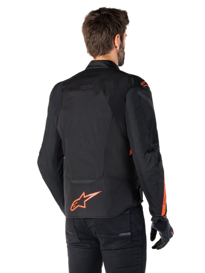 BLUSÃO ALPINESTARS T-JAWS V4 IMPERMEÁVEL PRETO / LARANJA - Motoboxe