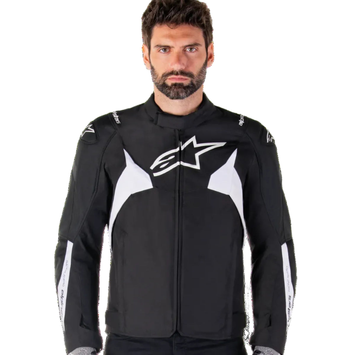 BLUSÃO ALPINESTARS T-JAWS V4 IMPERMEÁVEL PRETO / BRANCO