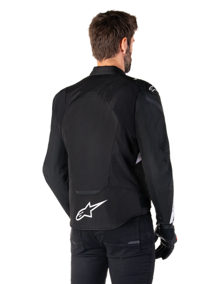 BLUSÃO ALPINESTARS T-JAWS V4 IMPERMEÁVEL PRETO / BRANCO