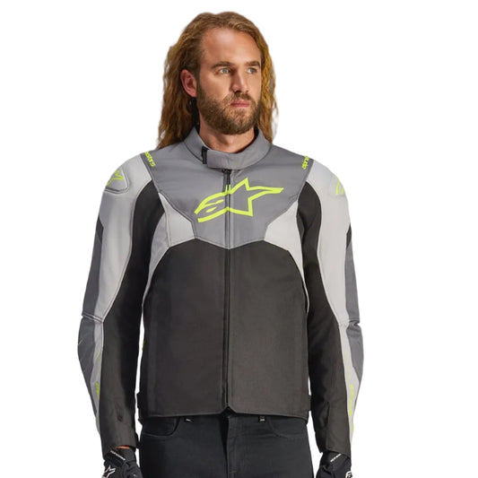 BLUSÃO ALPINESTARS T-JAWS V4 IMPERMEÁVEL PRETO / CIZENTO - Motoboxe