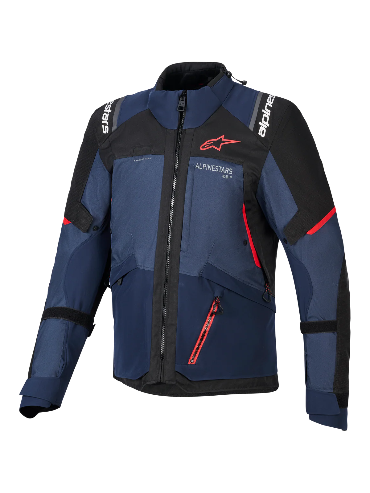 BLUSÃO ALPINESTARS ANDES V4 DRYSTAR PRETO / AZUL ESCURO - Motoboxe