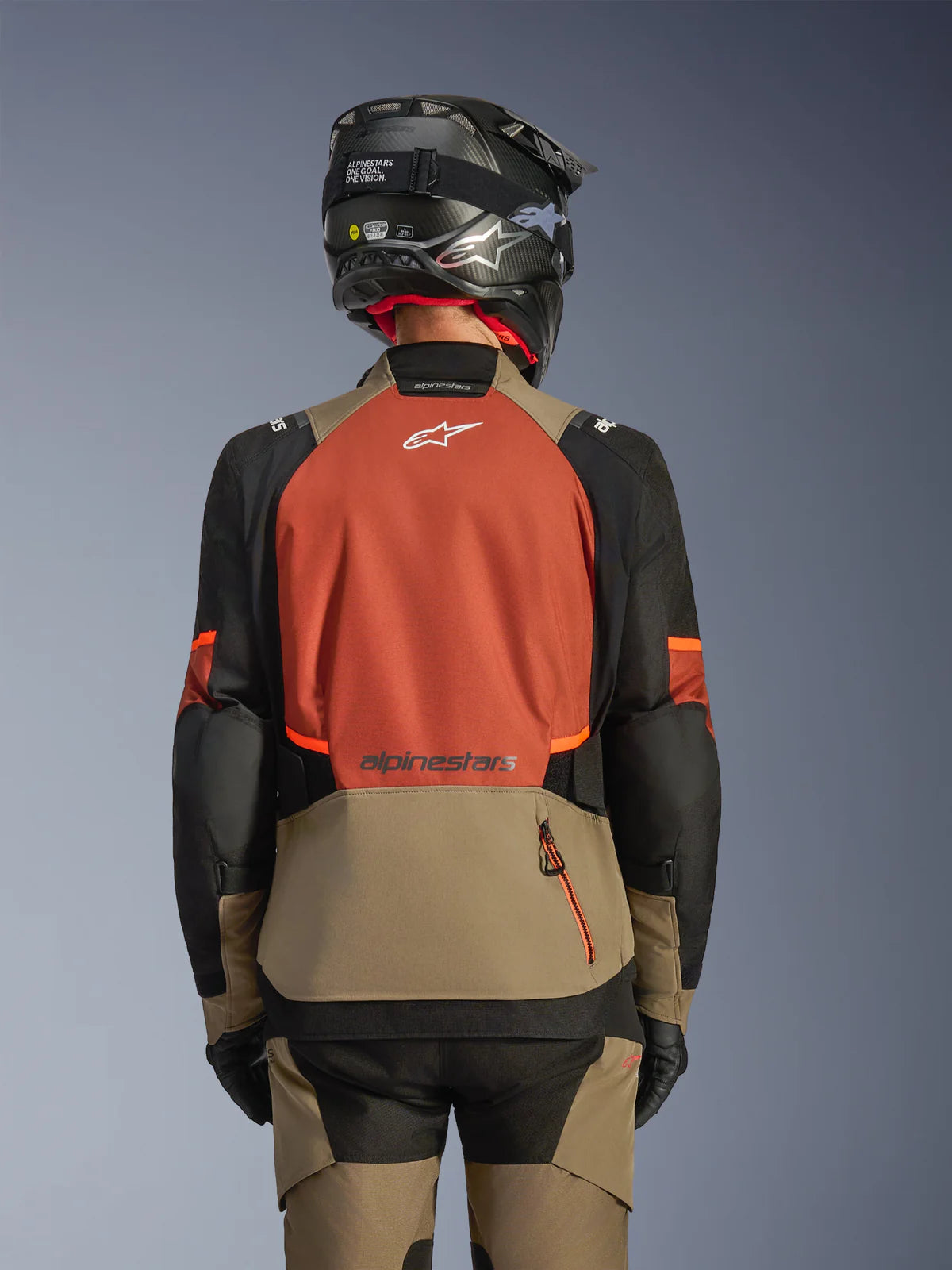 BLUSÃO ALPINESTARS ANDES V4 DRYSTAR PRETO / CASTANHO / LARANJA - Motoboxe