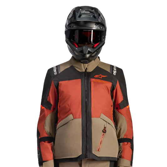 BLUSÃO ALPINESTARS ANDES V4 DRYSTAR PRETO / CASTANHO / LARANJA - Motoboxe