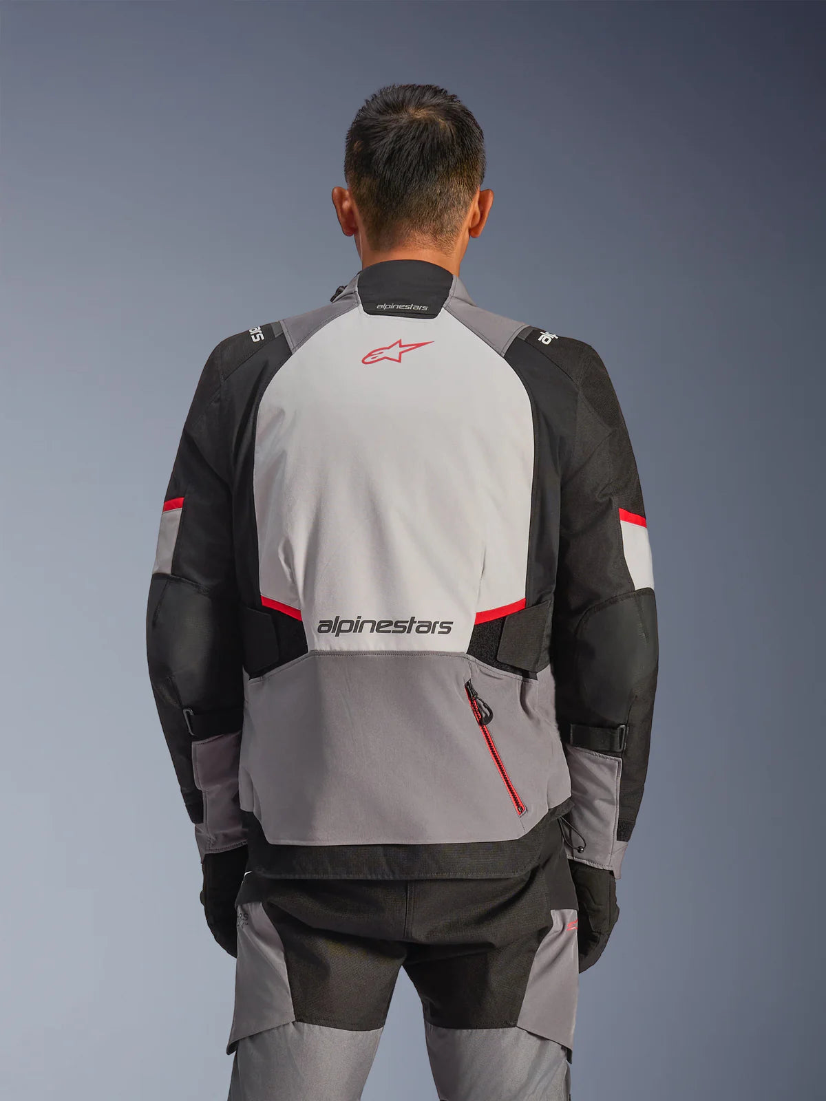 BLUSÃO ALPINESTARS ANDES V4 DRYSTAR PRETO / CINZA / VERMELHO - Motoboxe