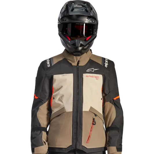 BLUSÃO ALPINESTARS ANDES V4 DRYSTAR PRETO / AREIA / CASTANHO - Motoboxe