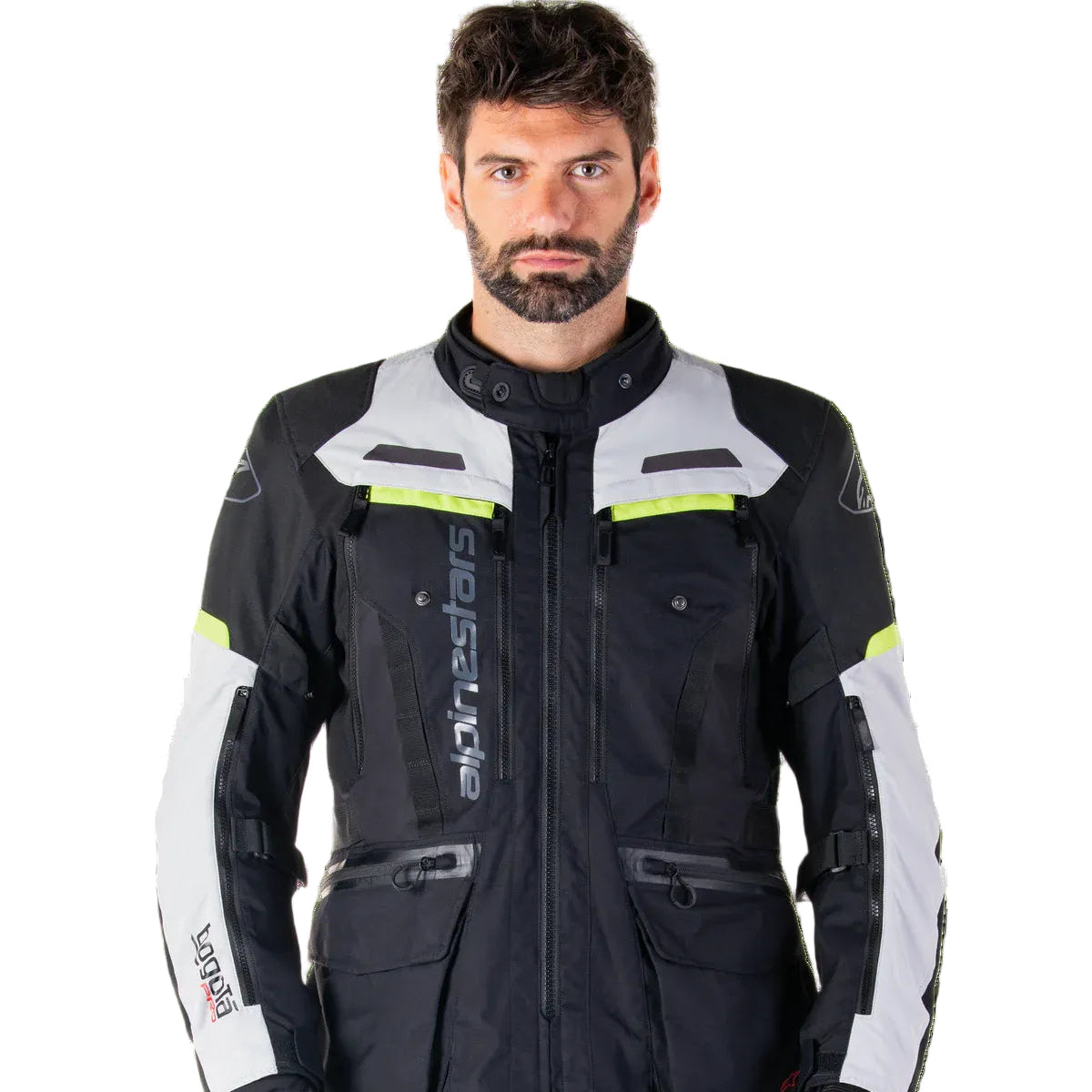 BLUSÃO ALPINESTARS BOGOTA PRO DRYSTAR CIZENTO / PRETO / AMARELO - Motoboxe