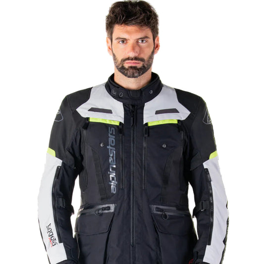 BLUSÃO ALPINESTARS BOGOTA PRO DRYSTAR CIZENTO / PRETO / AMARELO - Motoboxe