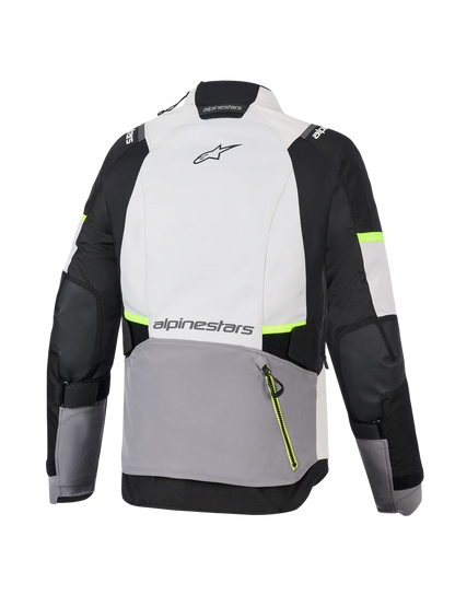 BLUSÃO ALPINESTARS ANDES V4 DRYSTAR PRETO / CINZA / NEON - Motoboxe