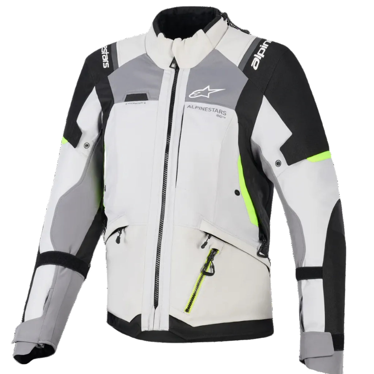 BLUSÃO ALPINESTARS ANDES V4 DRYSTAR PRETO / CINZA / NEON - Motoboxe